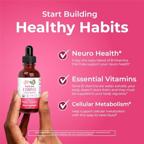 MaryRuth Organics Complejo de Vitaminas B | Suplemento Vegano Orgánico | Biotina, B12, Niacina, Folato | Apoyo Metabólico | Sin Gluten | 2 Meses - imagen 5