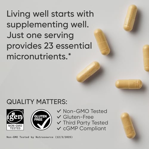 Multivitamínico Sports Research® - Fórmula Avanzada - 23 Vitaminas y Minerales Esenciales con CoQ10 e Yodo - Soporte Nutricional Diario - 60 Cápsulas - imagen 4