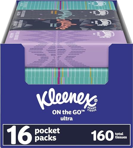 Kleenex Paquetes de 16 Bolsas (10 por paquete), Color Blanco, Caja - imagen 1