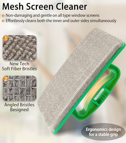 Limpiador de Pantallas MyLifeUNIT, Cepillo Desmontable para Limpieza de Ventanas, Herramienta de Limpieza de Pantallas con Uso Húmedo y Seco - imagen 3