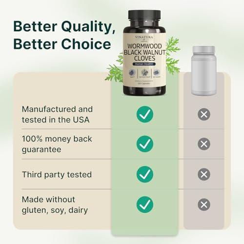 Cápsulas VINATURA de Ajenjo, Nogal Negro y Clavo - Suplemento Detox, Limpieza y Protección Intestinal, 60 Cápsulas - imagen 6