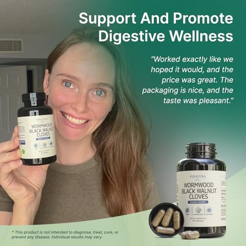 Cápsulas VINATURA de Ajenjo, Nogal Negro y Clavo - Suplemento Detox, Limpieza y Protección Intestinal, 60 Cápsulas - imagen 7