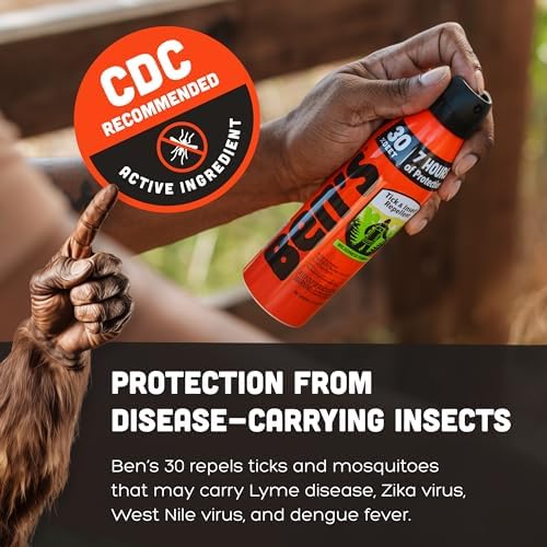 Repelente Ecológico de Insectos Ben's - Spray con 30% DEET para Mosquitos y Garrapatas - Hasta 7 Horas de Protección - Sin Fragancia - 6 oz (Paquete - imagen 6