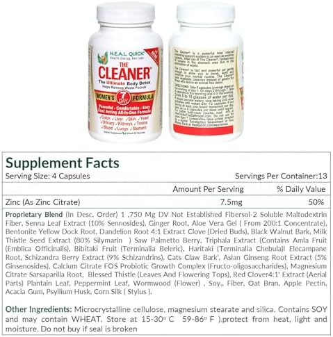 Century Systems The Cleaner Detox, Fórmula Completa de Limpieza Interna de 7 Días para Mujeres, 52 Cápsulas Vegetarianas para Salud Digestiva - imagen 7