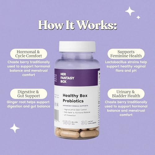 Her Fantasy Box | Caja Saludable | Probióticos Vaginales para Mujeres – Prebióticos + Mezcla Avanzada de Lactobacilos – Equilibrio Hormonal, Alivio - imagen 5