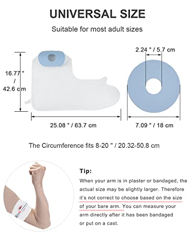 Cubiertas para Yeso de CureSquad para Ducha, Protector Impermeable para Brazo Adulto, Reutilizable y Cómodo, Suministros para Cuidado de Heridas y - imagen 3
