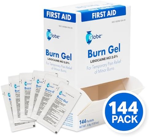 Gel para Quemaduras Globe con Aloe 0.9g, Paquete de 144, Gel Avanzado para ros Auxilios para Alivio Temporal de Quemaduras, Cortes y Raspones - imagen 4