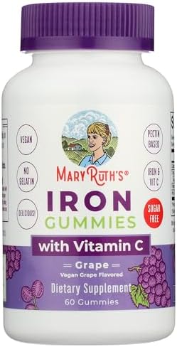 Gomitas de Hierro MaryRuth's para mayores de 14 años con Vitamina C | Sin Azúcar | Suplemento Vegano de Hierro y Vit C | 60 Unidades - imagen 4