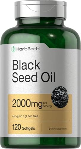 Cápsulas de Aceite de Semilla Negra Horbaach | 2000mg | 120 Unidades | Suplemento con Omega 6 y 9 | Nigella Sativa | Sin OGM y Sin Gluten - imagen 1