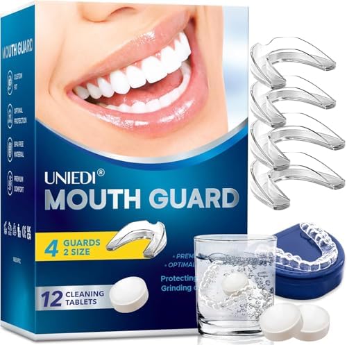 Férula Dental para Bruxismo Nocturno: Protectores Moldables para Dormir - Ajuste Personalizado para Adultos con 12 Tabletas de Limpieza - imagen 1