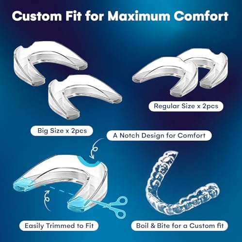 Férula Dental para Bruxismo Nocturno: Protectores Moldables para Dormir - Ajuste Personalizado para Adultos con 12 Tabletas de Limpieza - imagen 4