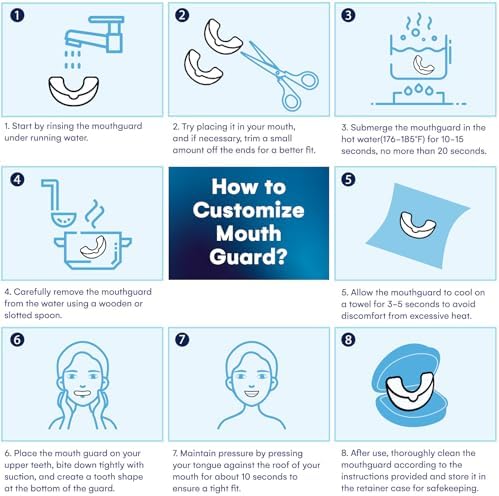 Férula Dental para Bruxismo Nocturno: Protectores Moldables para Dormir - Ajuste Personalizado para Adultos con 12 Tabletas de Limpieza - imagen 6