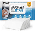 Toallitas Limpiadoras Pesadas ACTIVE para Electrodomésticos - 24 Toallitas Grandes para Lavadora, Secadora, Refrigerador de Acero Inoxidable, Estufa - imagen 1