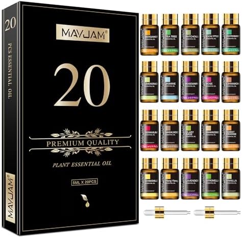 Set de Regalo de 20 Piezas de Aceites Esenciales Puros MAYJAM con Árbol de Té, Ideal para Difusores, Hidratantes, Cuidado de la Piel y Aromaterapia - imagen 1