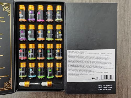 Set de Regalo de 20 Piezas de Aceites Esenciales Puros MAYJAM con Árbol de Té, Ideal para Difusores, Hidratantes, Cuidado de la Piel y Aromaterapia - imagen 8