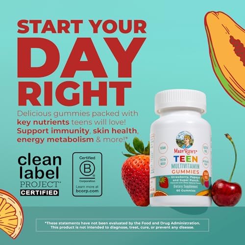 Gomitas Multivitamínicas para Adolescentes MaryRuth's | Vitamina D3, A, C, E, B6, B12, Zinc, Yodo, Biotina | Salud Inmunológica, de Tejidos, Visión y - imagen 2