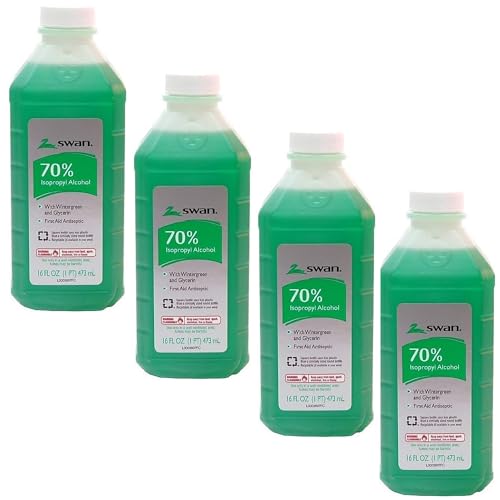 Alcohol Isopropílico Swan 16Oz 70% con Aroma a Invierno Paquete (4) - imagen 1