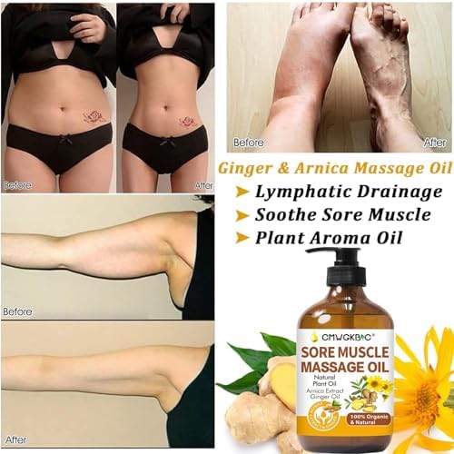 Regalo de Día del Padre para Esposo y Papá, Aceite de Masaje para Terapia, Aceite de Jengibre y Árnica para Relajar Músculos, Ideal para Noche - imagen 3