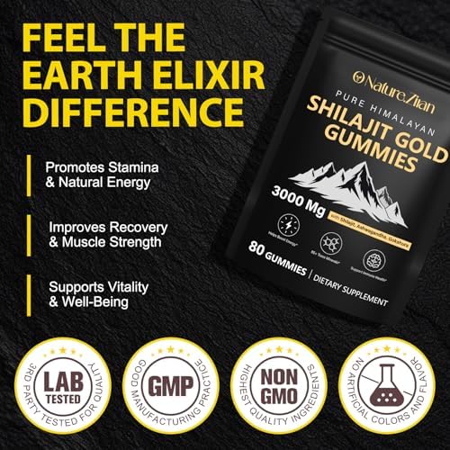 Gomitas de Shilajit para Hombres y Mujeres - Gomitas de Shilajit Gold con Ashwagandha, Gokshura y 85+ Minerales, Orgánicas, Sin Azúcar, Veganas, 100% - imagen 6