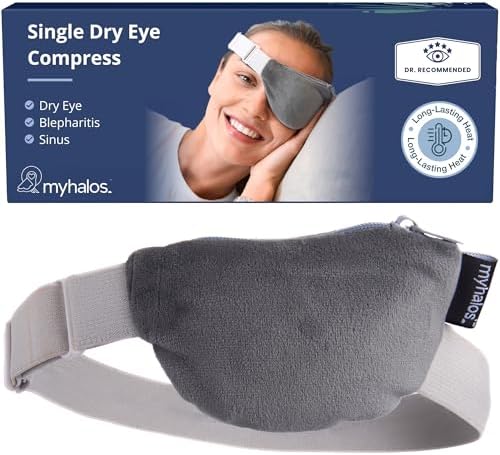 MyHalos® Compresa Ocular Térmica y Tratamiento para Estilo de Ojos - Compresa Lavable para Ojos Secos - Máscara de Calor Húmedo Reversible para - imagen 1