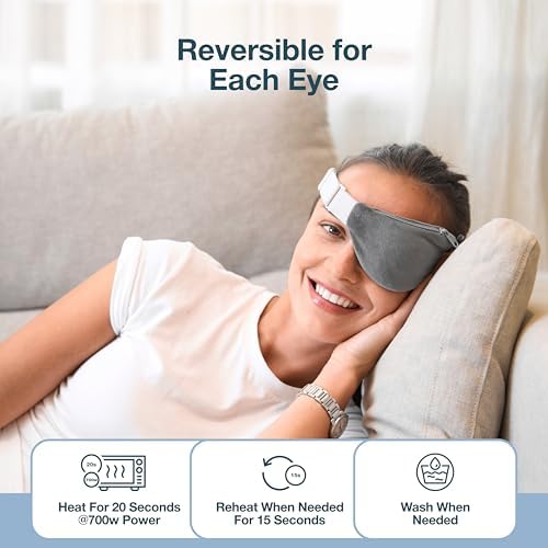 MyHalos® Compresa Ocular Térmica y Tratamiento para Estilo de Ojos - Compresa Lavable para Ojos Secos - Máscara de Calor Húmedo Reversible para - imagen 4