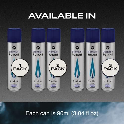 Combustible Premium Colibri Butano - Recargas para Soplete, 99.999% Puro, Latas de 90ml (3.04fl oz), Paquete de 2 - imagen 4