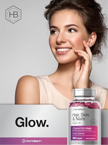 Vitaminas para Cabello, Piel y Uñas Horbäach | 300 Gelatinas Blandas | Con Biotina y Colágeno | Infundidas con Aceite de Argán y Coco | Suplemento - imagen 6