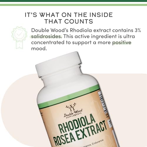 Suplemento de Rhodiola Rosea 500mg, 120 Cápsulas Veganas (Prueba de Terceros, Sin Gluten, 3% Salidrosidos, 1% Extracto de Rosavinas) para - imagen 5