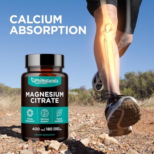 Cápsulas de Citrato de Magnesio en Polvo 400mg - 180 Veg Caps - Suplementos PhiNaturals - Apoyo al Sistema Nervioso y Función Enzimática - imagen 3