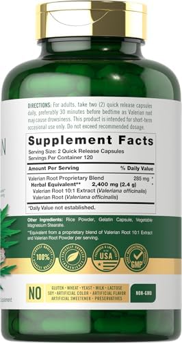 Suplemento de Extracto de Raíz de Valeriana Carlyle | 240 Cápsulas | Fórmula Herbal Tradicional | Sin OGM y Libre de Gluten - imagen 2