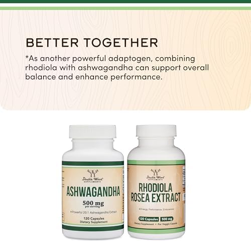Cápsulas de Ashwagandha, 120 piezas (Extracto 500mg Potencia 20:1) Adaptógeno para Alivio del Estrés por Double Wood - imagen 5