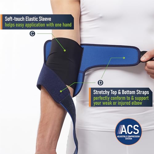 Faja Ajustable para Codo Comforband – Soporte Específico para Codo de Tenista, Codo de Golfista, Tendinitis, Artritis, Bursitis, Esguinces y - imagen 4