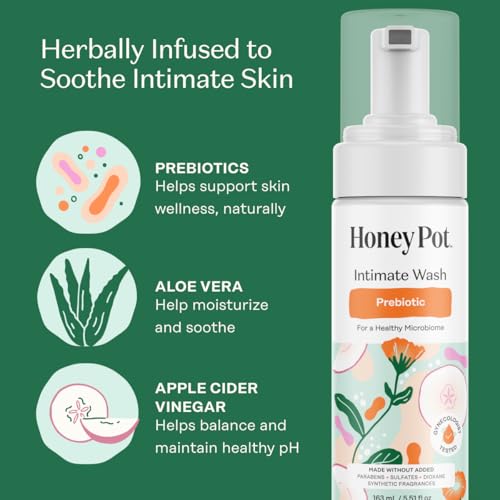 The Honey Pot Company - Jabón Femenino Prebiótico - Infusión Herbal - Para Piel Sensible - Higiene Natural Equilibrada - 5.51 Fl Oz - imagen 3