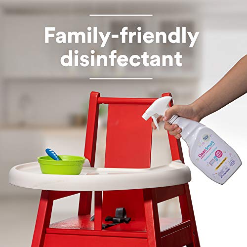 Limpiador CleanSmart para Guarderías y Sillas Altas, Botella de 23 Onzas (Paquete de 2), Hipocloroso que Elimina el 99.9% de Virus como RSV y Gripe - imagen 3