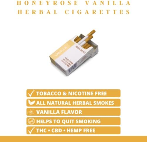 Cigarrillos Herbales Honeyrose Sabor VANILLA, 100% Libres de Tabaco y Nicotina, 100% Naturales, Para Dejar de Fumar, Hechos en Inglaterra - imagen 3