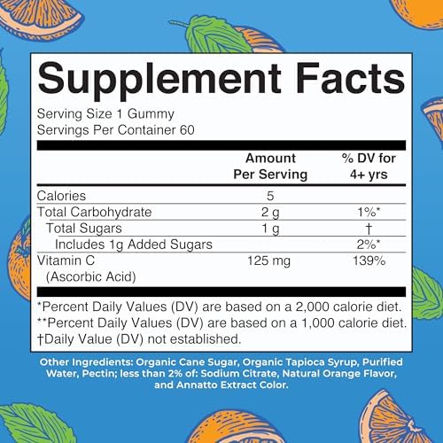 Gomitas Veganas de Vitamina C MaryRuth Organics | Suplemento de Apoyo Inmunológico | 60 Unidades | No GMO | A base de Pectina | Suministro para 2 - imagen 2