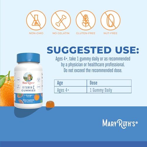 Gomitas Veganas de Vitamina C MaryRuth Organics | Suplemento de Apoyo Inmunológico | 60 Unidades | No GMO | A base de Pectina | Suministro para 2 - imagen 3