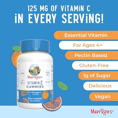 Gomitas Veganas de Vitamina C MaryRuth Organics | Suplemento de Apoyo Inmunológico | 60 Unidades | No GMO | A base de Pectina | Suministro para 2 - imagen 7