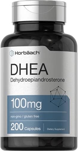 Horbäach DHEA 100mg | 200 Cápsulas | Suplemento para Hombres y Mujeres | Sin OGM, Libre de Gluten - imagen 1