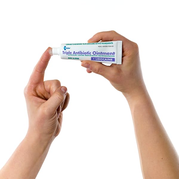 Globe (Paquete de 4) Ungüento Antibiótico Lidocaína 1 Oz - Alivio del Dolor Máxima Fuerza y Protección contra Infecciones - Anestesia Rápida para - imagen 7