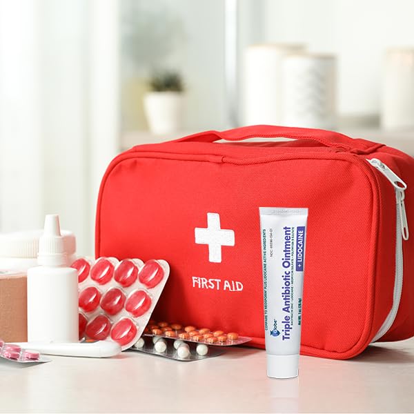 Globe (Paquete de 4) Ungüento Antibiótico Lidocaína 1 Oz - Alivio del Dolor Máxima Fuerza y Protección contra Infecciones - Anestesia Rápida para - imagen 8