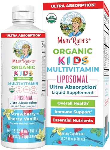 MaryRuth Organics Multivitaminas Liposomales para Niños | Vitaminas Veganas y Sin Azúcar | Para Niños de 4 Años en Adelante | Suministro de 2 Meses | - imagen 1