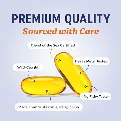 Aceite de Pescado Omega 3 Triple Fuerza 1200 mg | EPA & DHA | Omega-3 de Pescado Salvaje, Sostenible | Suplementos Premium Sin Eructos | No GMO, - imagen 3
