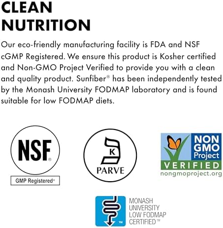 Fibra Prebiótica Soluble Sunfiber de BlueBonnet Nutrition – 6 g de Fibra Vegetal – Apoya la Salud Digestiva* – Disolución Instantánea – No OGM, - imagen 5