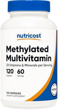 Multivitamínico Metilado Nutricost 120 Cápsulas, 60 Porciones - 23 Vitaminas y Minerales por Porción - imagen 1
