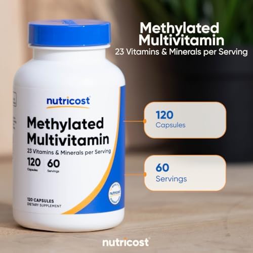 Multivitamínico Metilado Nutricost 120 Cápsulas, 60 Porciones - 23 Vitaminas y Minerales por Porción - imagen 6