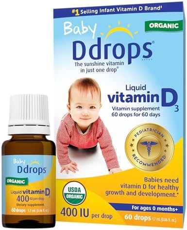 Ddrops Baby 400 IU, Vitamina D, 60 gotas 1.7 mL (0.06 Fl. Oz, Paquete de 1) - imagen 1