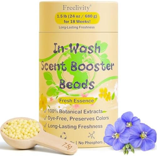 Freelivity Perlas Aromatizantes para Lavado – Fragancia Fresca, Suavizante de Tela 24 oz – Dura Hasta 70 Ciclos de Lavado – Ecológico y Seguro para - imagen 1