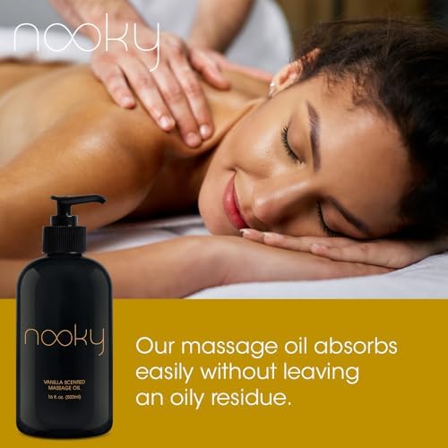 Aceite de Masaje Nooky de Vainilla con Aceite de Coco Fraccionado - 16 Onzas - imagen 2