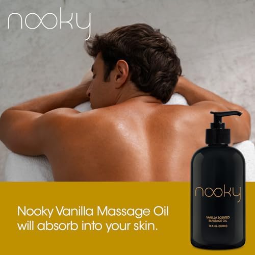 Aceite de Masaje Nooky de Vainilla con Aceite de Coco Fraccionado - 16 Onzas - imagen 4